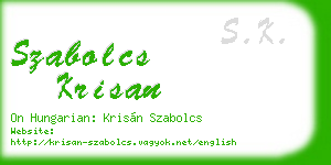 szabolcs krisan business card